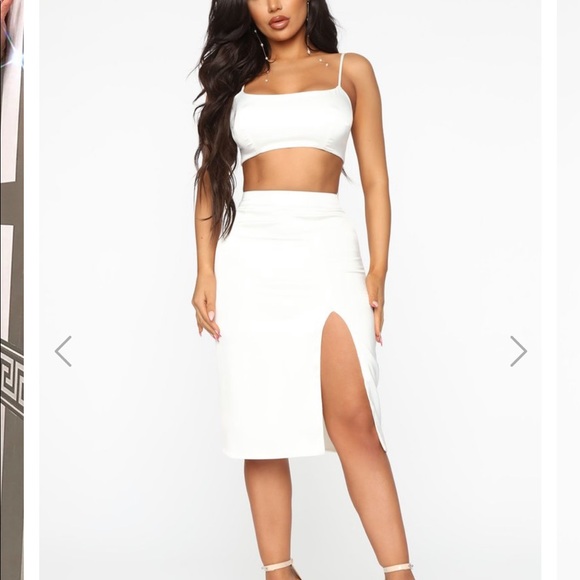 Fashion Nova Making You Famous Satin Skirt Set - Picture 7 of 8